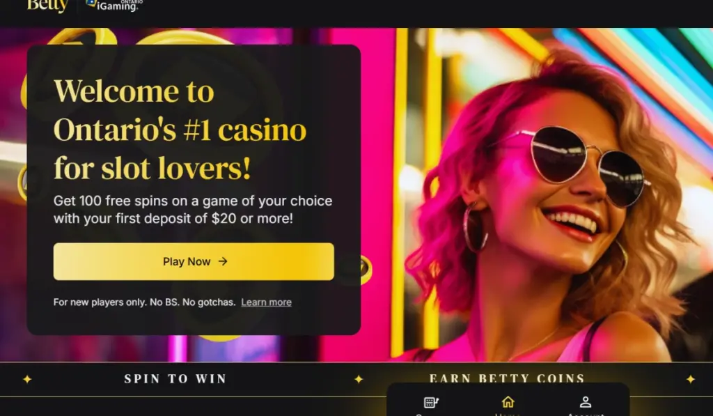 Betty Casino No Deposit Bonus